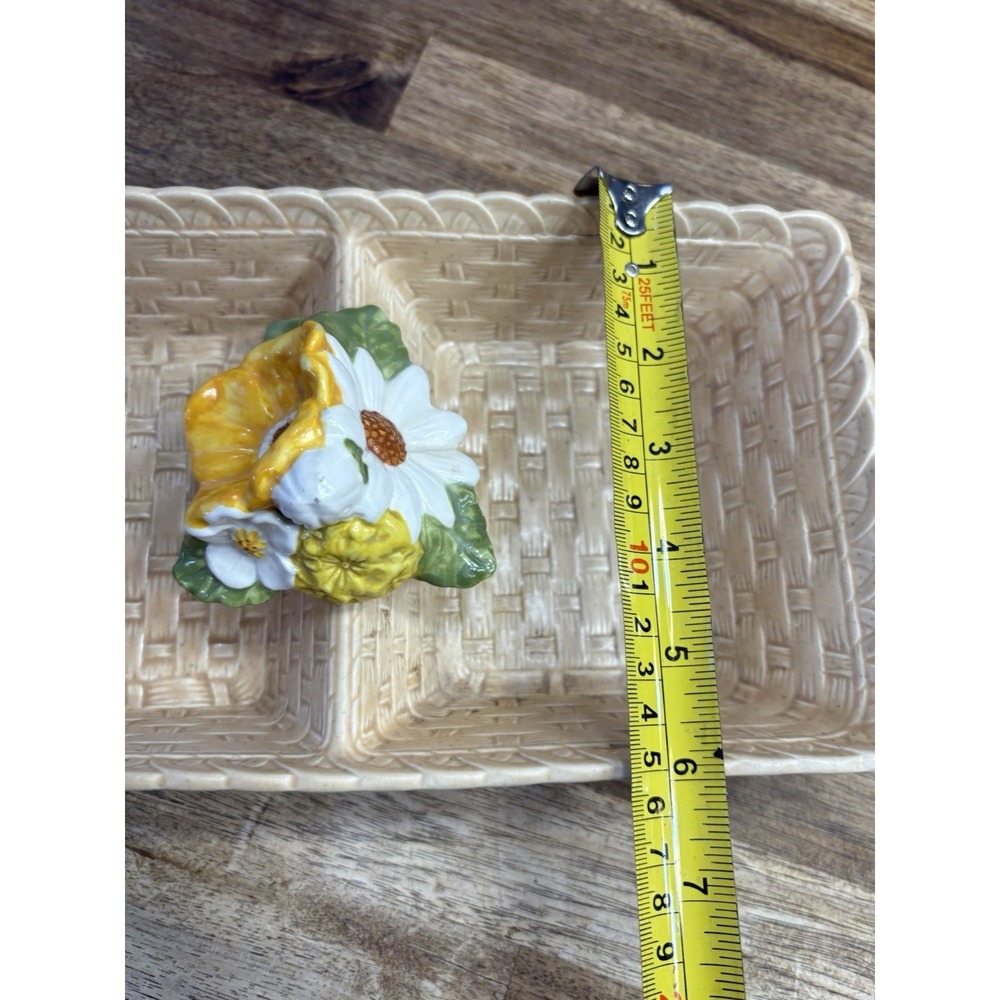 Vintage Basket Shaped Serving/Trinket Dish California Los Angeles Pottery Accent - Picture 11 of 12